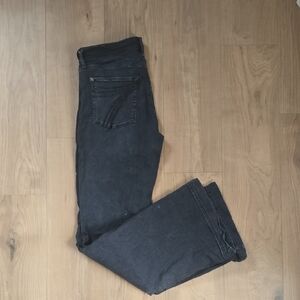 7 For All Mankind Women's Straight Leg Jeans - Black Wash